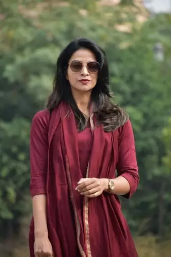 Jaipuri maroon color indian solid straight salwar kameez kurti pant set for women