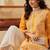 Hand Embroidered Yellow Georgette Lucknow Chikankari Women Kurta