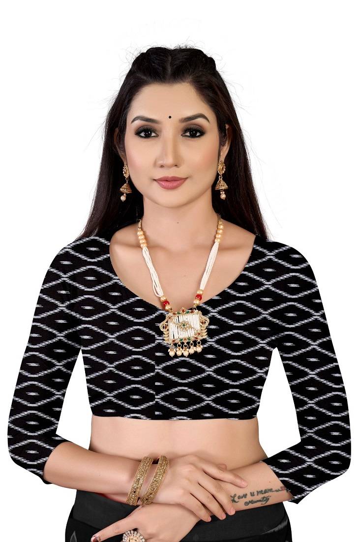 Red Colour Cotton Silk Bagru Print Saree