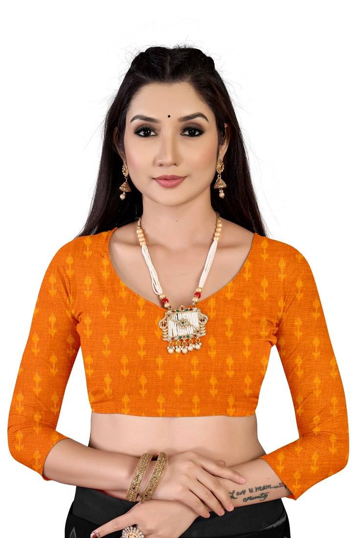 White Colour Cotton Silk Bagru Print Saree