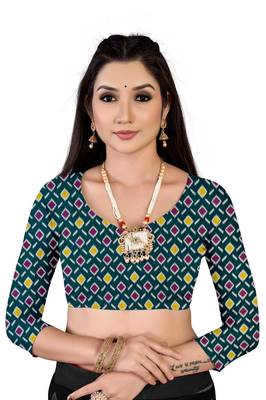 Purple Colour Cotton Silk Bagru Print Saree 4