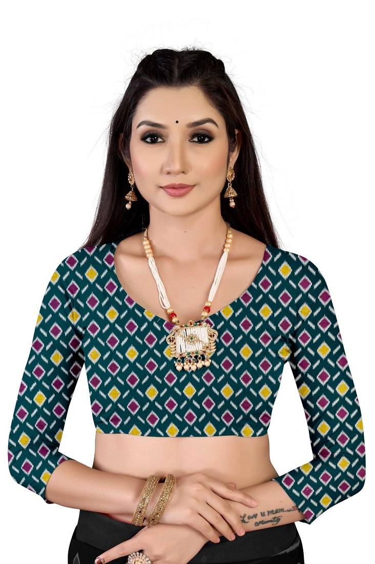 Purple Colour Cotton Silk Bagru Print Saree