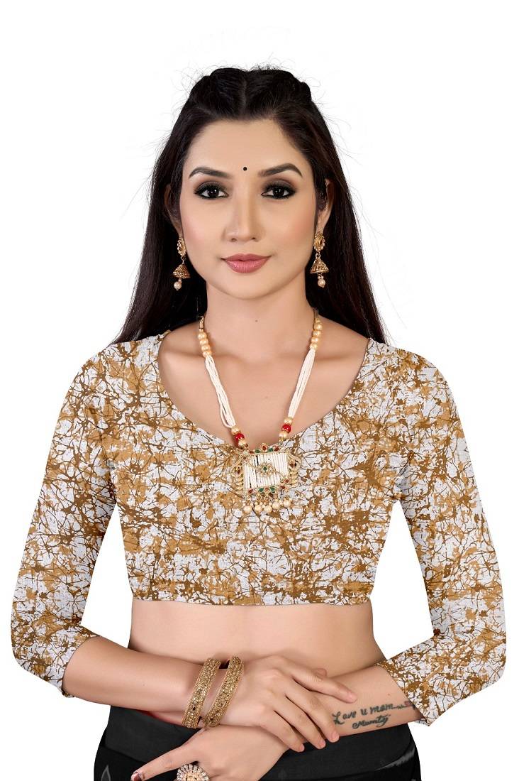 Off-White Colour Cotton Silk Bagru Print Saree