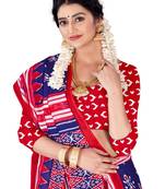 Blue Colour Cotton Silk Bagru Print Saree