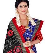 Blue Colour Cotton Silk Bagru Print Saree