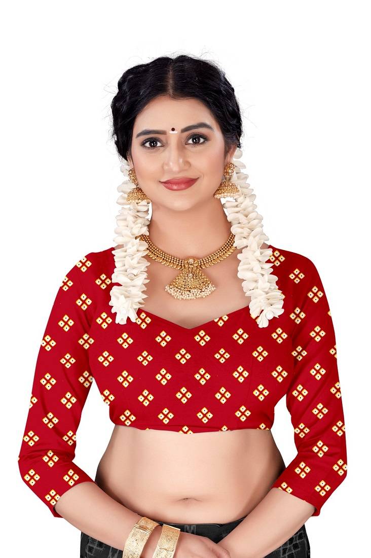 Blue Colour Cotton Silk Bagru Print Saree