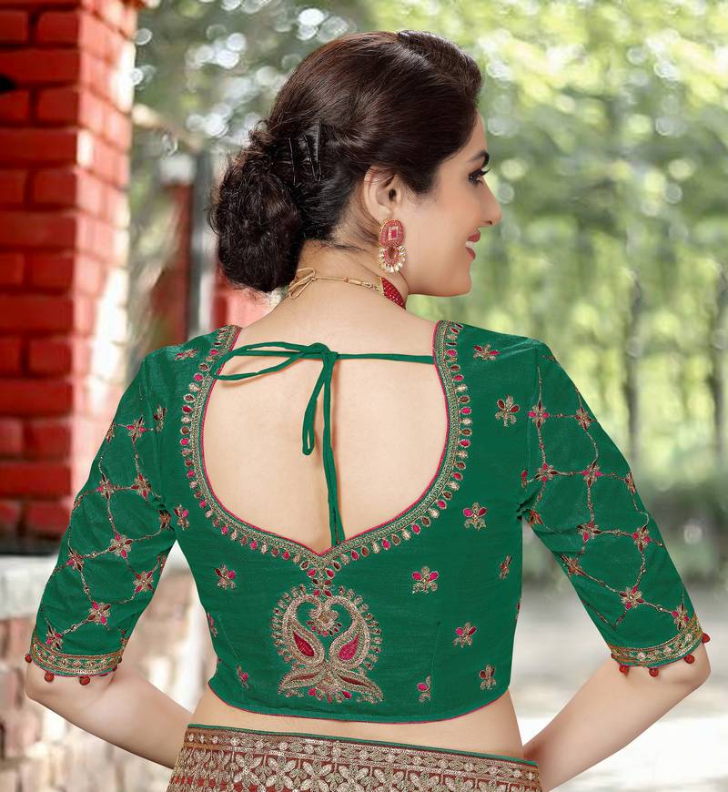  Lemon Satin Silk Embroidred Party Wear Saree With Blouse