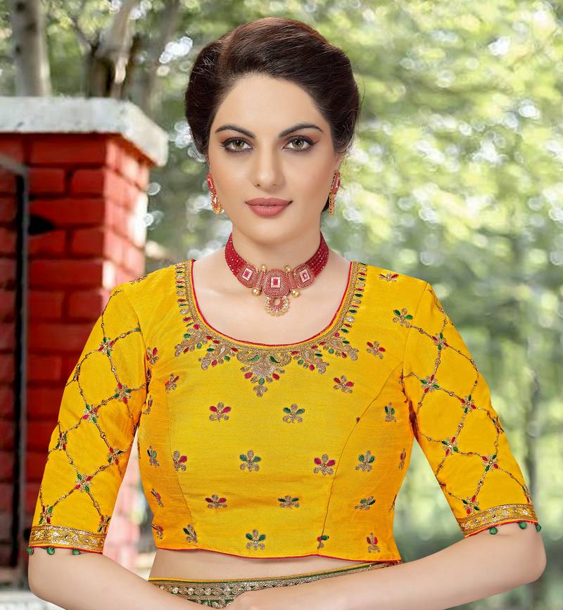 Pink Embroidered Satin Party Wear Saree With Blouse