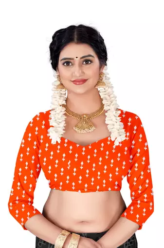 Coffee Colour Cotton Silk Bagru Print Saree