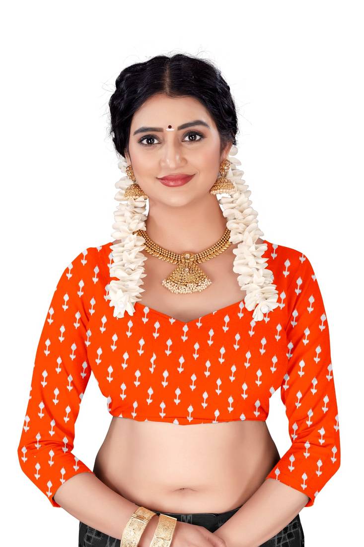 Coffee Colour Cotton Silk Bagru Print Saree