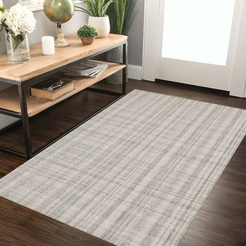 Saraswati global hand-tufted luxury rug, wool rug, anti-skid &anti slip backing carpet (5x7.6 feet). 1
