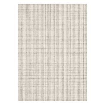 Saraswati global classic plaid handcrafted wool rug, area rug, anti-skid & anti slip backing carpet (7.6x9.6 feet). 2