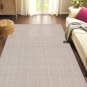 Saraswati global classic plaid handcrafted wool rug, area rug, anti-skid & anti slip backing carpet (7.6x9.6 feet). 1