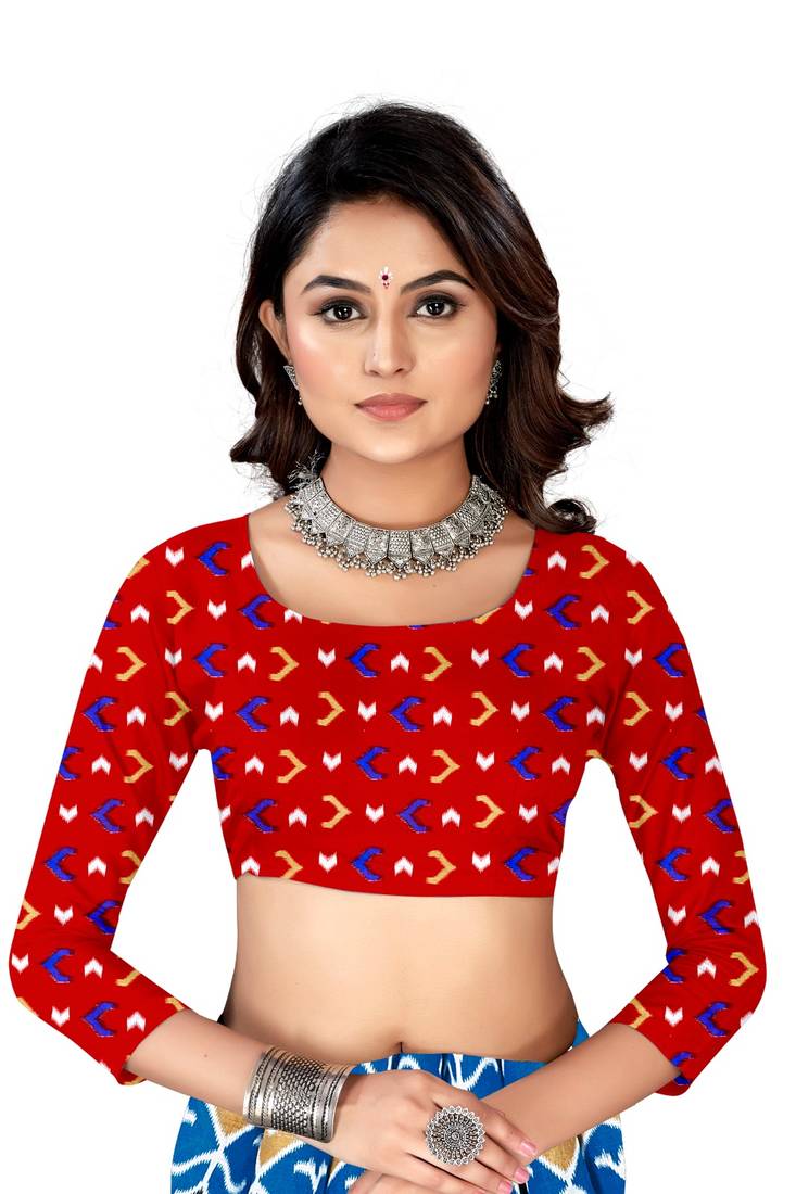 Green Colour Cotton Silk Bagru Print Saree