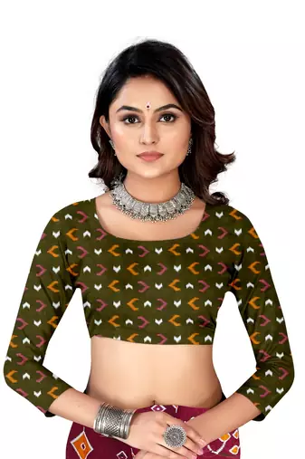 Maroon Colour Cotton Silk Bagru Print Saree