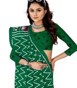 Purple Colour Cotton Silk Bagru Print Saree