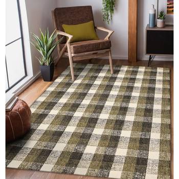 Saraswati global hand-tufted luxury rug ideal for bedroom, living room, anti slip baking carpet (2x3 feet). 1