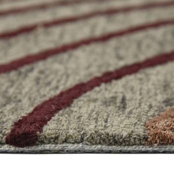 Saraswati global hand-tufted rug, luxury round shape wool area rug, anti-slip backing carpet (10x10 feet). 2
