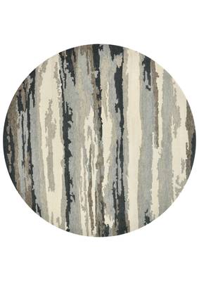 Saraswati global hand-tufted wool rug, luxury rug, round shape area rug, anti-slip backing carpet (6x6 feet). 1