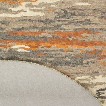 Saraswati global handmade rug, round shape wool area rug, anti-slip backing carpet (10x10). 3