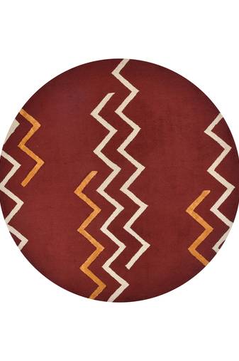 Handmade wool rug, designer area rug, 8x8 feet, anti-slip & anti-skid backing carpet by saraswati global