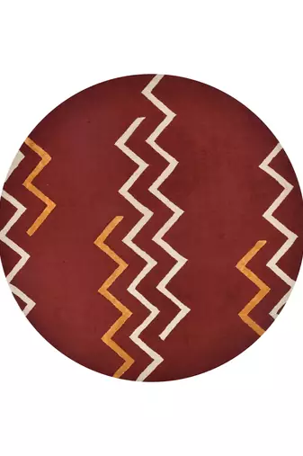 Handmade wool rug, designer area rug, 8x8 feet, anti-slip & anti-skid backing carpet by saraswati global