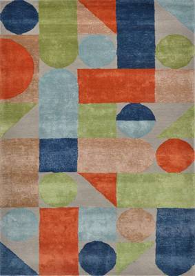 Saraswati global handmade wool carpet for living room  rugs for home and bedroom, anti-slip backing rug (5x8 feet). 1