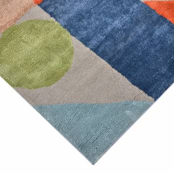 Saraswati global handmade wool carpet for living room  rugs for home and bedroom, anti-slip backing rug (5x8 feet). 4