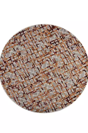 Handmade wool rug, perla round shape area rug, 8x8 feet, anti-slip & anti-skid backing carpet saraswati global