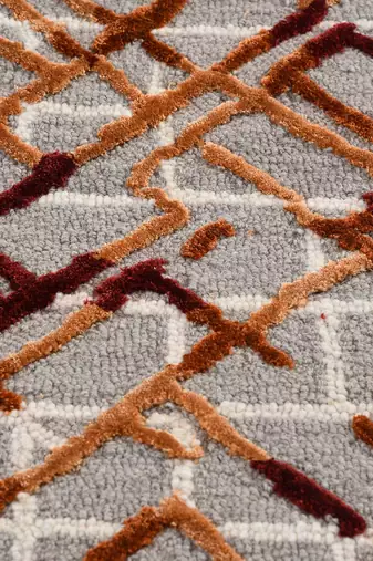 Handmade wool rug, perla round shape area rug, 8x8 feet, anti-slip & anti-skid backing carpet saraswati global