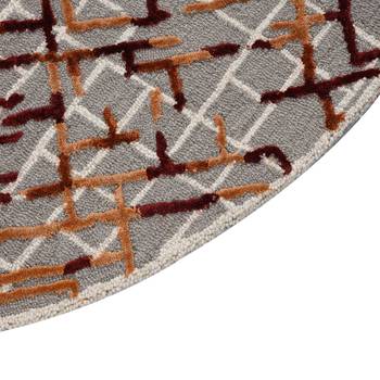 Handmade wool rug, perla round shape area rug, 8x8 feet, anti-slip & anti-skid backing carpet saraswati global 5
