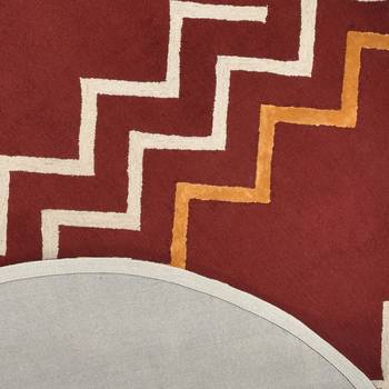 Saraswati global handmade wool rug, geometric area rug, anti-slip & anti-skid backing carpet (10x10 feet). 3
