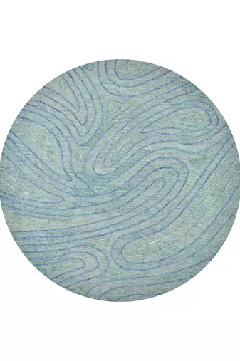 Handmade wool rug, canyan collection round area rug, 8x8 feet, anti-slip & anti-skid backing carpet by saraswati global