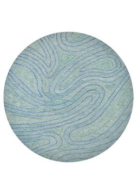 Saraswati global handmade wool rug, canyan collection round area rug, anti-slip & anti-skid backing carpet (6x6 feet). 1