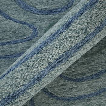 Handmade wool rug, canyan collection round area rug, 8x8 feet, anti-slip & anti-skid backing carpet by saraswati global 5