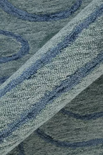 Handmade wool rug, canyan collection round area rug, 8x8 feet, anti-slip & anti-skid backing carpet by saraswati global