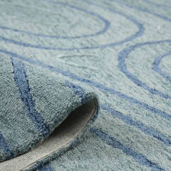Saraswati global handmade wool rug, canyan collection round area rug, anti-slip & anti-skid backing carpet (6x6 feet). 3