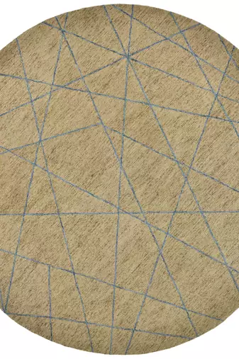 Handmade wool rug, designer area rug, 8x8 feet, anti-slip & anti-skid backing carpet by saraswati global