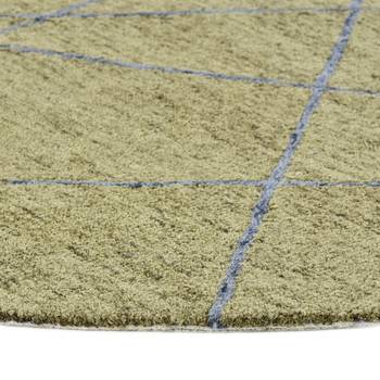 global hand-tufted wool rug, luxury rug, round shape area rug, anti-slip backing carpet (6x6). 3