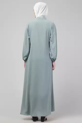 Grey Nida Plain Abaya