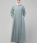 Grey Nida Plain Abaya