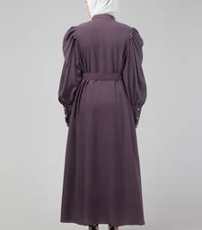 Dusty Purple Abaya long cuff sleeve with hijab