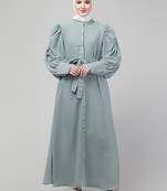 Matt Nida long cuff sleeve Abaya with hijab