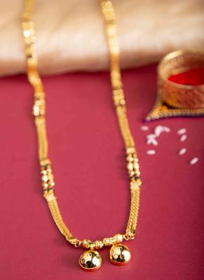 Traditional Vaati Mangalsutra     Long Gold-Plated Design 1