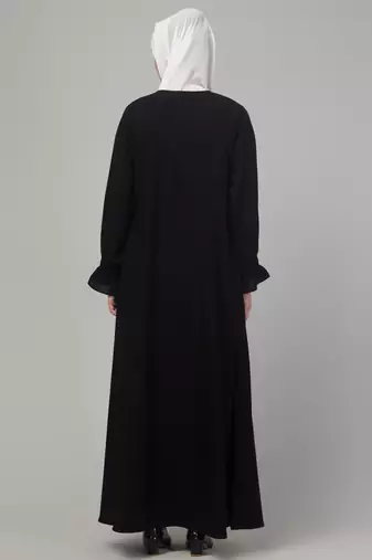 Black matt nida abaya with hijab