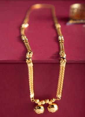 Traditional Vaati Mangalsutra     Long Gold-Plated Design 2