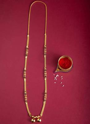 Traditional Vaati Mangalsutra     Long Gold-Plated Design 3
