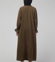 Antique gold matt nida abaya with hijab