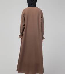 Light Brown Matt nida abaya with hijab