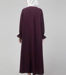 Wine Matt nida abaya with hijab